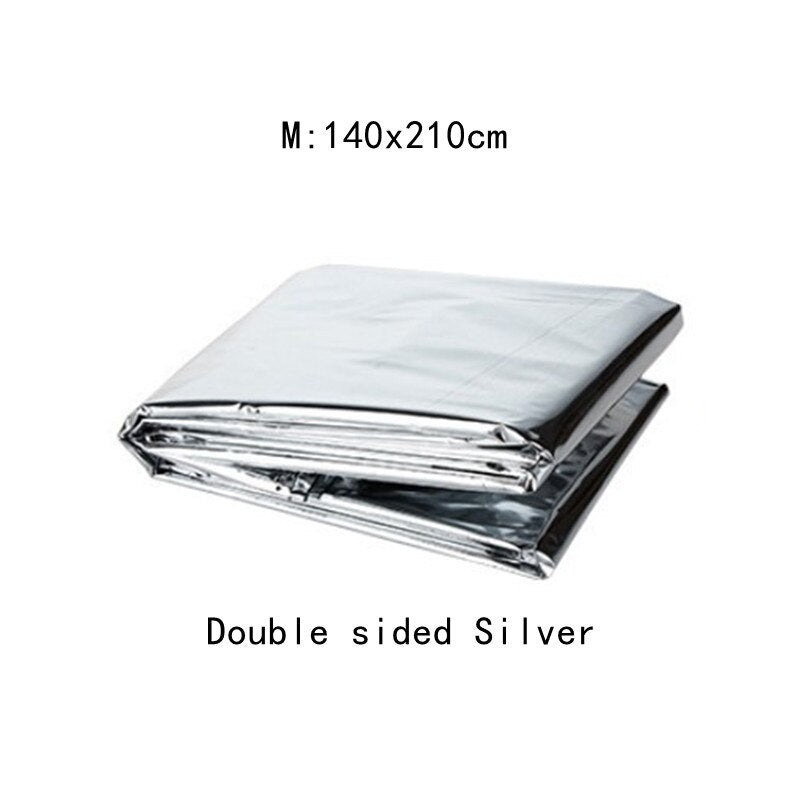 Outdoor Emergency Blanket Survive First Aid Military Rescue Kit Windproof Foil Thermal Blanket