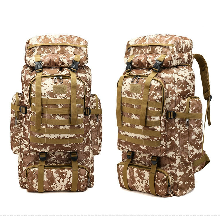 Outdoor Camouflage Men's Backpack, Large Space Waterproof Outdoor Military Backpack