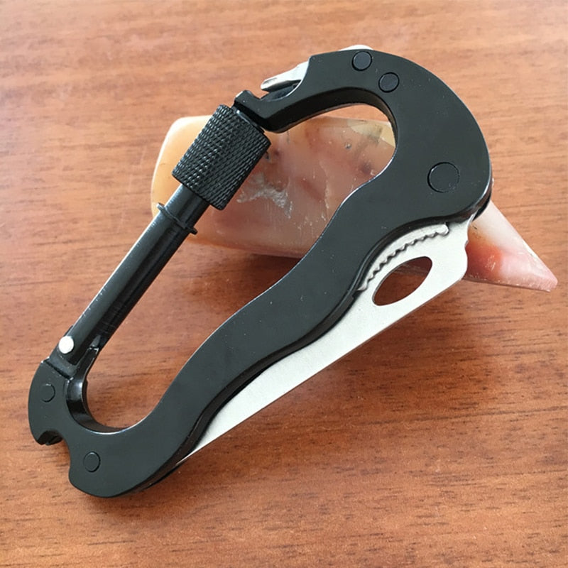 Camping 7-in-1 Pocket Multitool with Knife carabiner Bottle Opener Multi-tool Survival Multi-tool