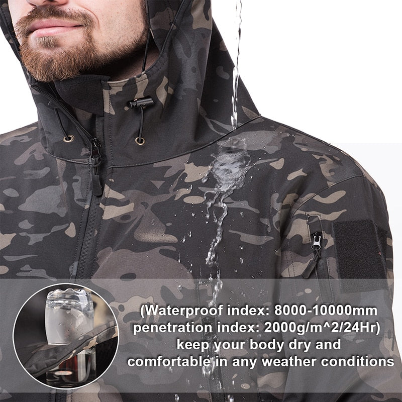 Jackets Soft Shell Hunting Jackets Army Waterproof Camo Uniforme Clothes Safari Windbreaker