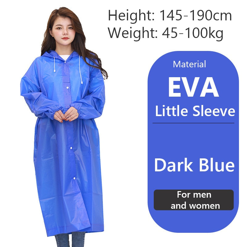 Women Men Impermeable Thickened Waterproof Raincoat Tourism Outdoor Hiking Rain Poncho