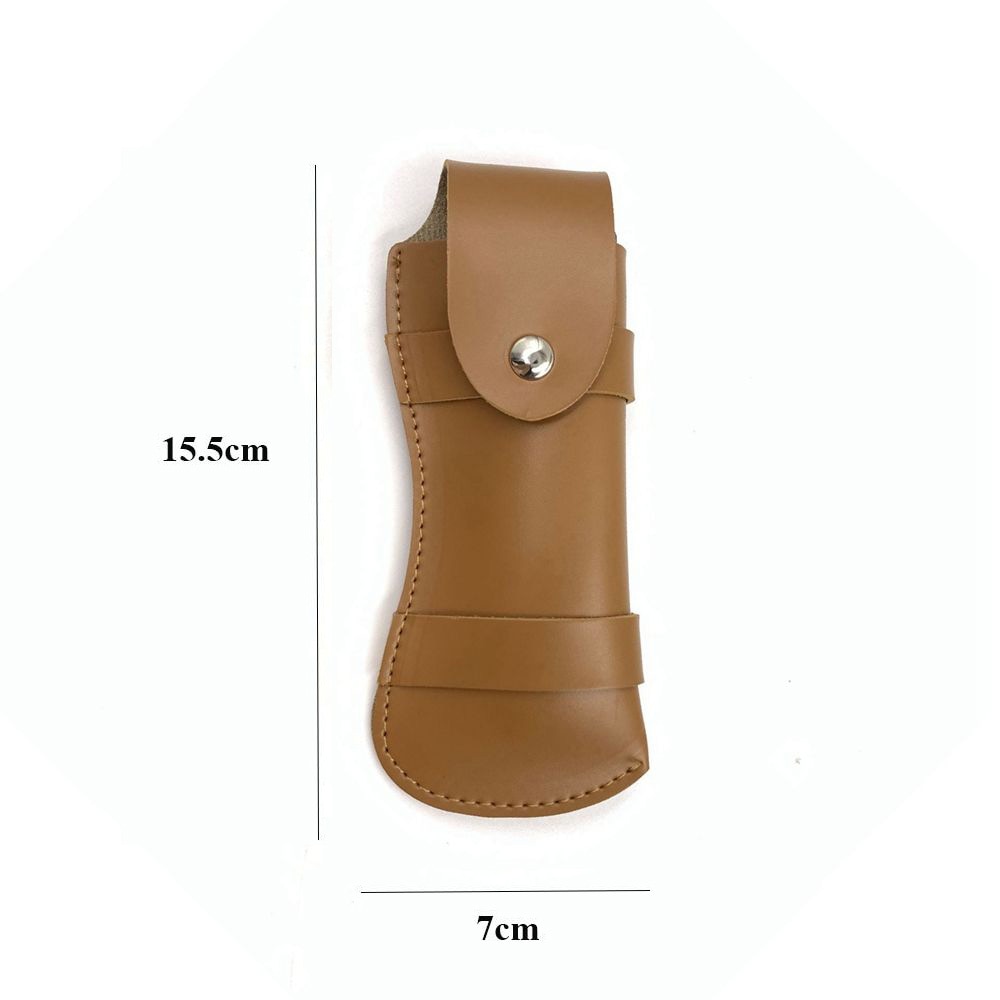 1PC Brown Fold Knife Cover Tool Belt Loop Case Holder Leather Sheath Pocket Hunt Camp Outdoor