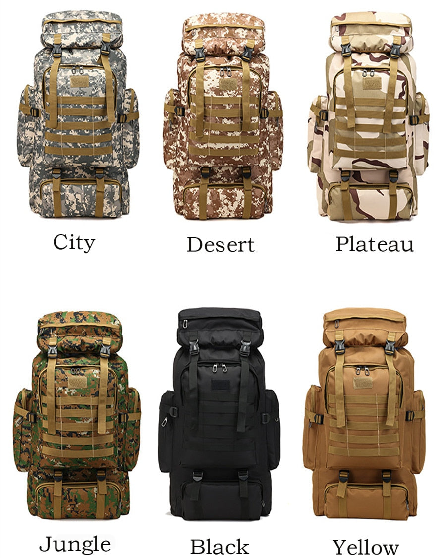 Outdoor Camouflage Men's Backpack, Large Space Waterproof Outdoor Military Backpack