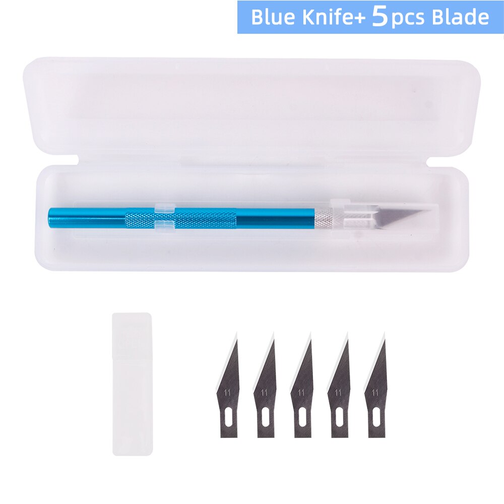 Non-Slip Metal Scalpel Knife Tools Kit Cutter Engraving Craft Knives +5/40/45pcs Blades Tools