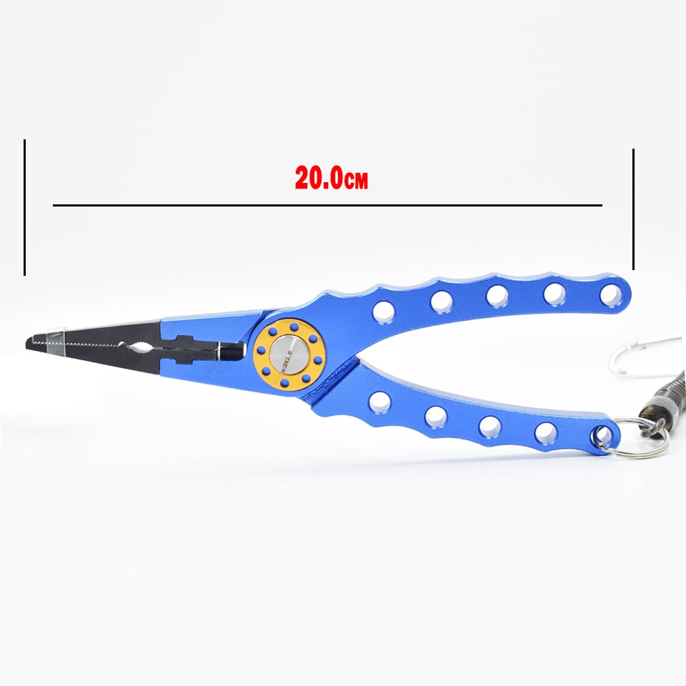 Fishing Pliers Aluminum Alloy scissors Hook Remover Tools Line Cutter Multifunctional Knot