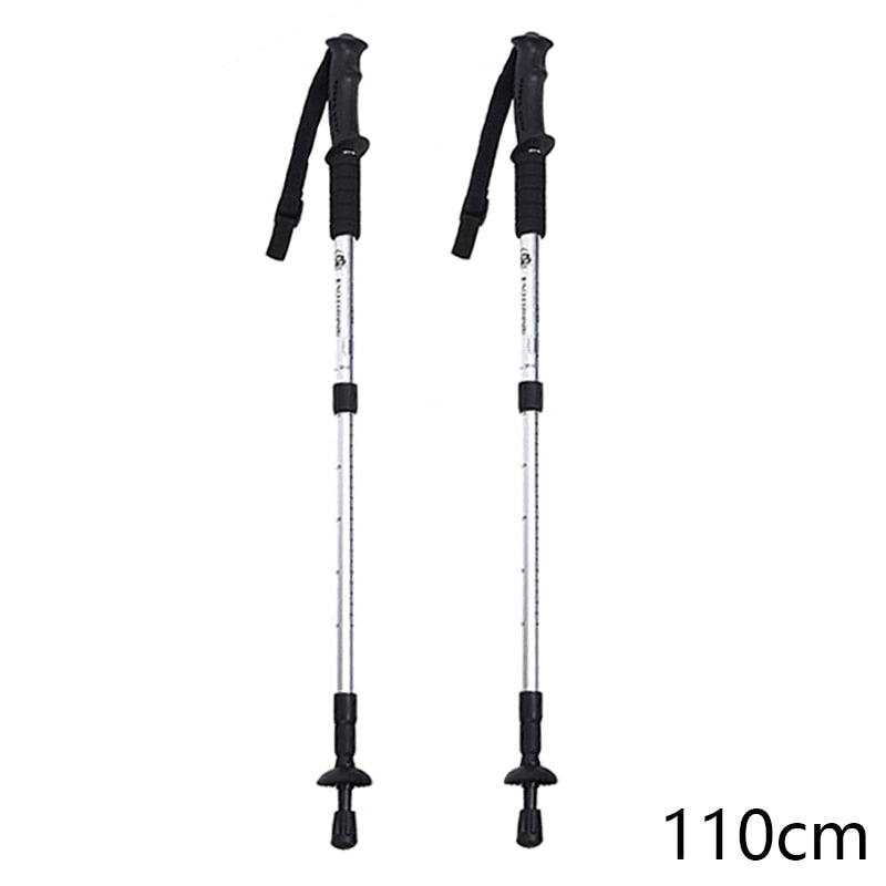 Climbing Sticks Telescopic Trekking Hiking Poles Mountaineering Walking Retractable Walking Cane Hiking Trekking