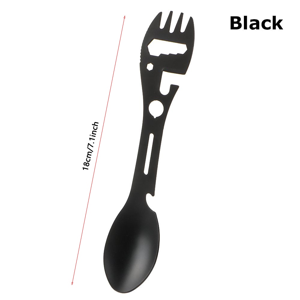 Portable Outdoor Camping Titanium Cookware Cutlery Fork Titanium Long Handle Spoon