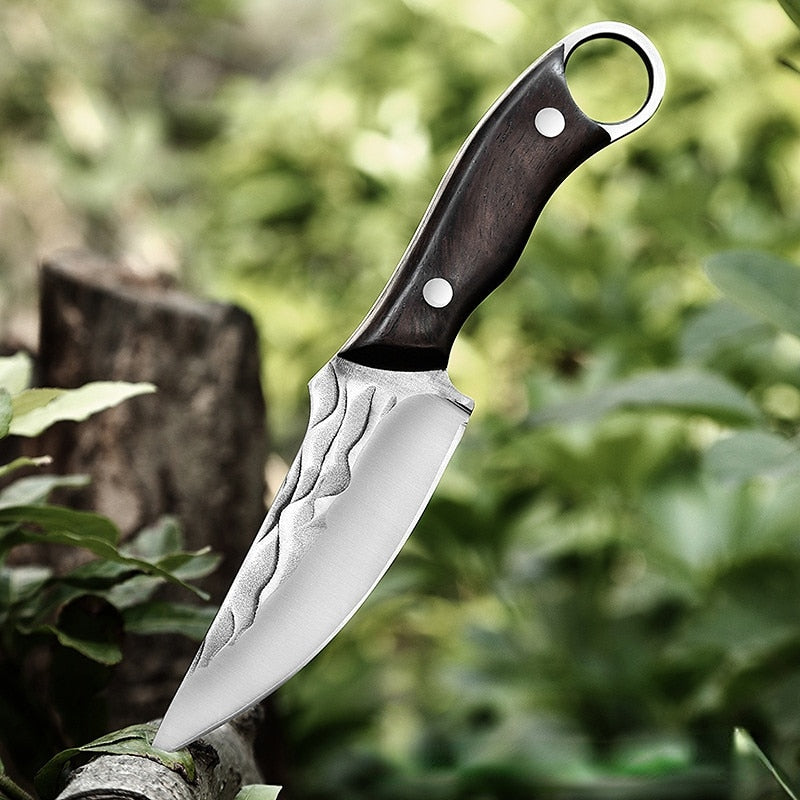 Boning Knife Outdoor Hunting Camping Handmade Forged Kitchen Knife Military Knife