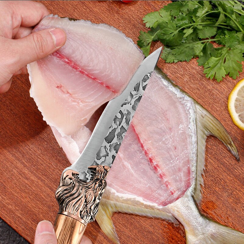 Forged Butcher Kitchen Chef Knife Set Stainless Steel Meat Fish Fruit Vegetables Slicing