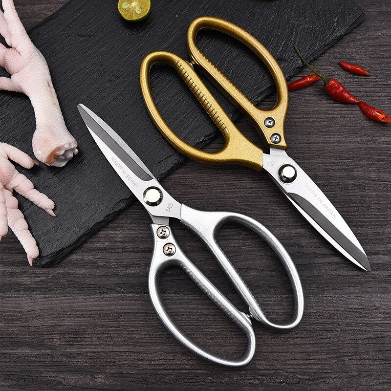 Multifunctional Kitchen Scissors JapaneseStainless Steel Chicken Bone Food Aluminum Alloy