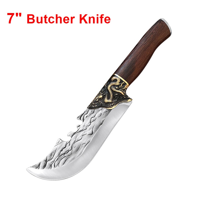 5CR15 Damascus Kitchen Hunting Knife Stainless Steel Boning Meat Cleaver Outdoor