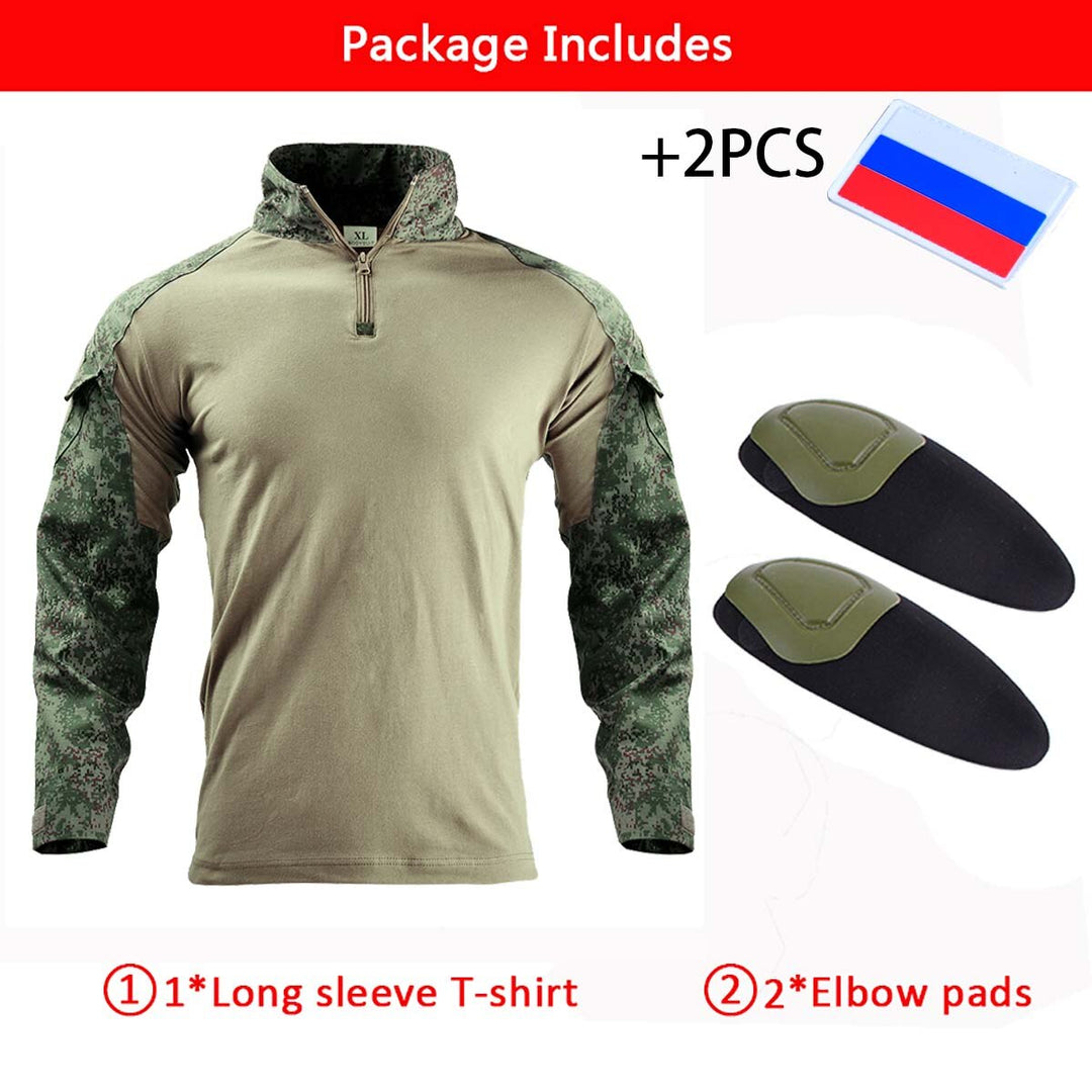 Russian Tactical Camouflage Uniform +pads Military Combat Suits Working Hunting Clothes