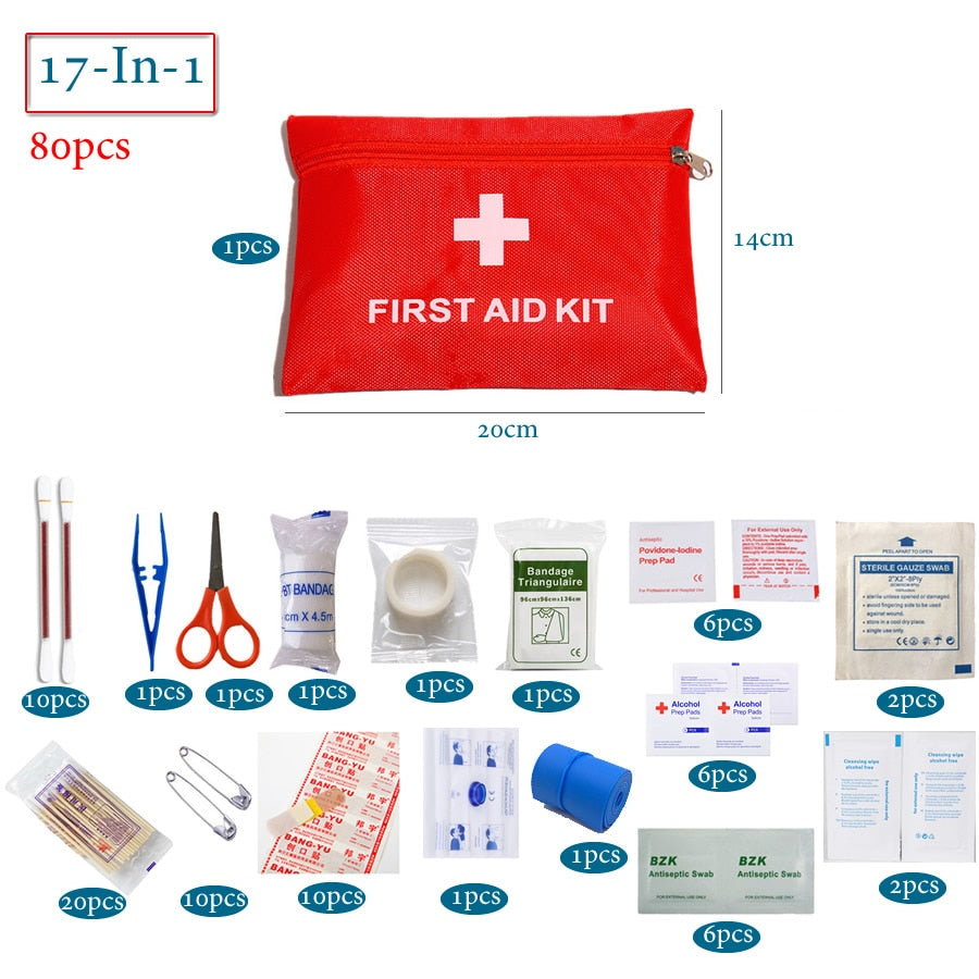 New Portable Waterproof First Aid Kit Bag Emergency Kits Case Only For Outdoor Camp Travel