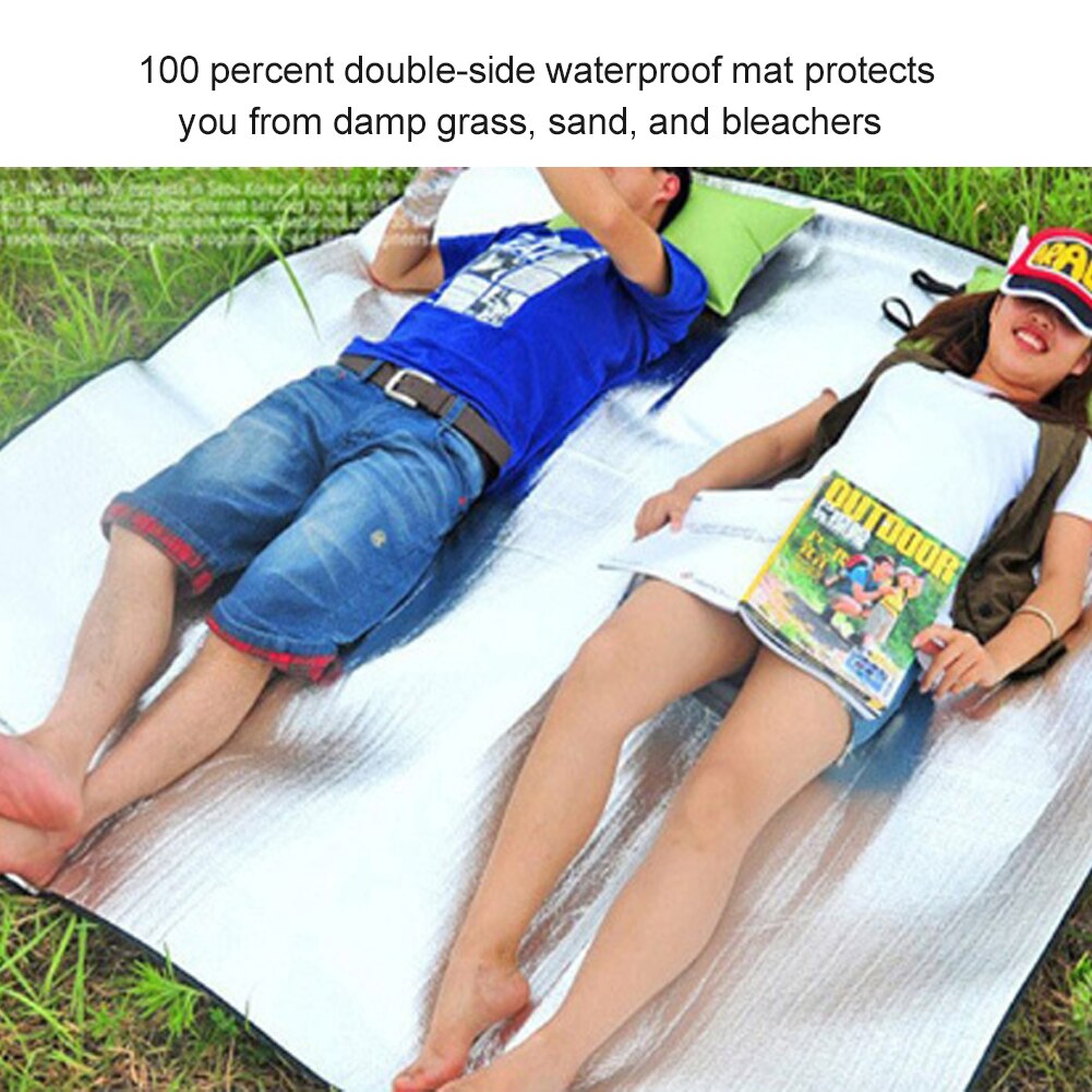 Ultralight Waterproof Camping Mat Picnic Blanket Beach Mattress Sleeping Pad Aluminum