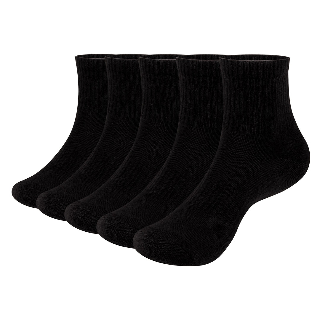 YUEDGE Mens Moisture Wicking Training Athletic Socks Anti Sweat Cotton Cushioned