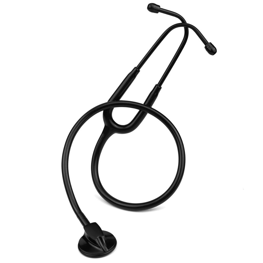 All Black Medical Doctor Stethoscope Professional Heart Nurse Student Equipment Device