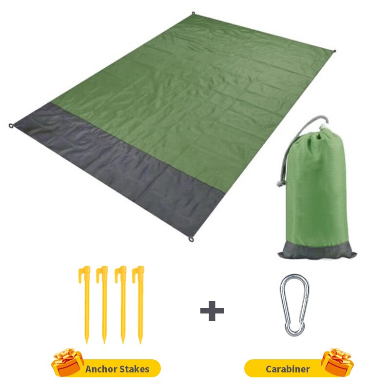 Beach Blanket Waterproof Sandproof Pocket Beach Mat Folding Camping Mattress Portable