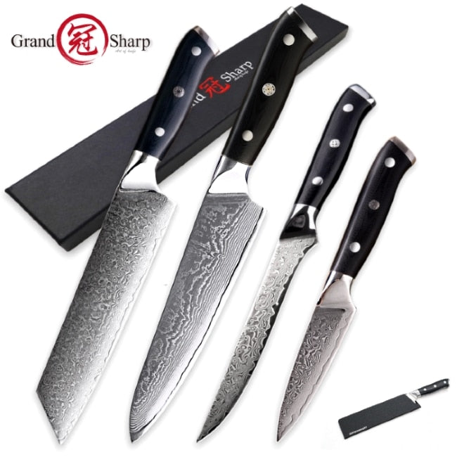 Damascus Chef Knife Japanese Steel Japanese Kiritsuke Boning Paring Kitchen Knives