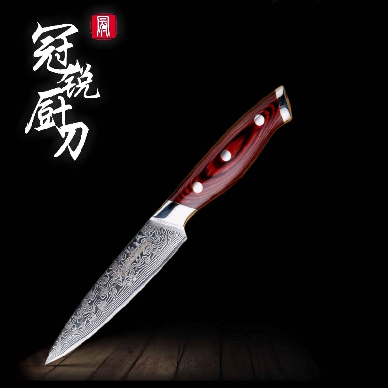 Damascus Knife Japanese Chef Santoku Kitchen Knives Best Gift Cooking Tools Brand High Quality